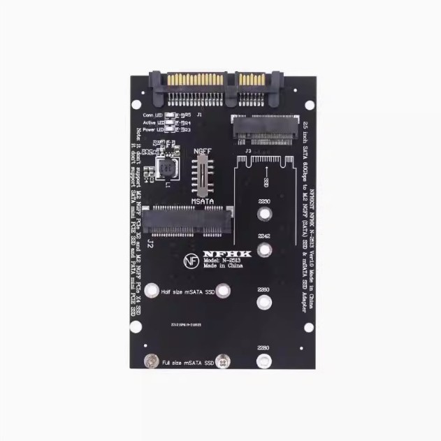 mSATA to SATA,SATA M.2 NGFF SSD to SATA dual-purpose adapter