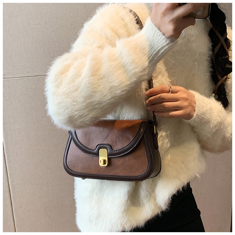 Women's Crossbody Bag Contrast Colour Small Square Shoulder Bag_voghion.com
