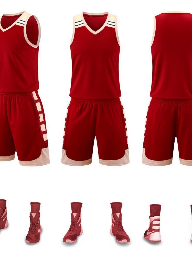Juego de ropa de baloncesto hombre de verano rápido secado camiseta americana de entrenamiento de alta calidad nueva ropa de baloncesto 887