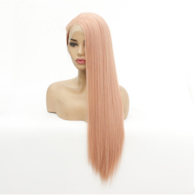 Fijación de fibra química de encaje rosa larga de alta temperatura de seda gancho de mano cubierta de cabeza fábrica LW0211