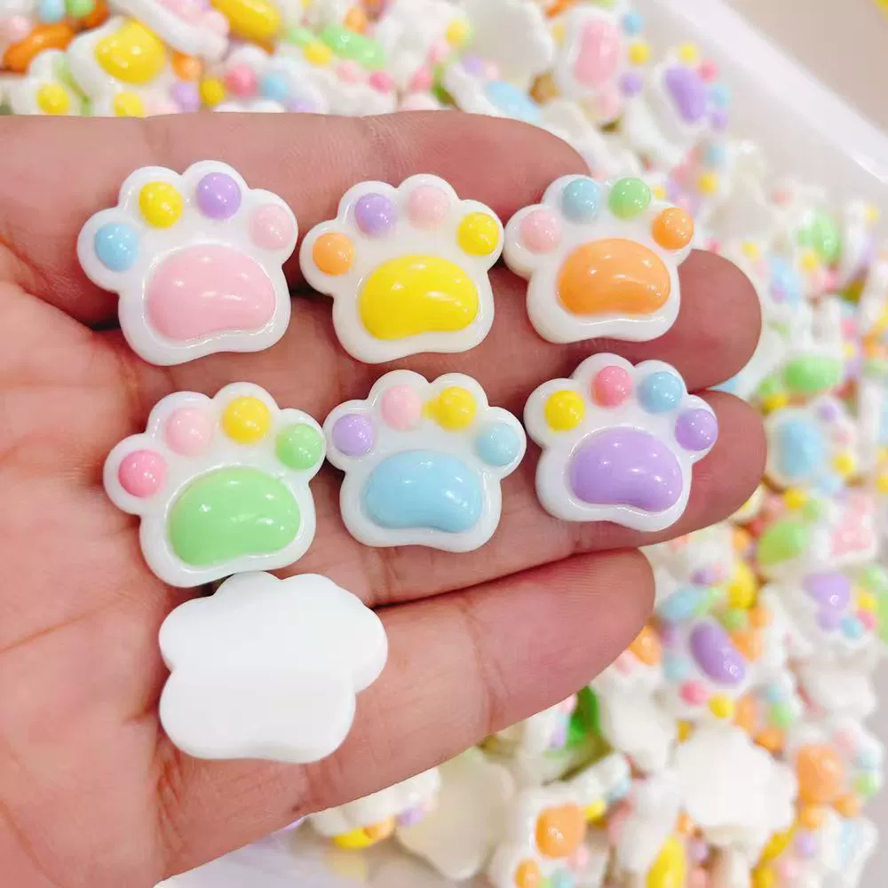 Яркие цветные кошачьи когти смолы ювелирные аксессуары оптом diy аксессуары Материал ручной работы для обуви пряжка шляпа крем наклейка