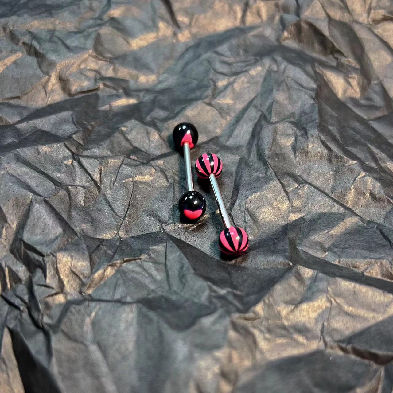 Tongue piercing punk edgy European and American sweet-cool style tongue ring tongue studs manufacturer wholesale body piercing jewelry