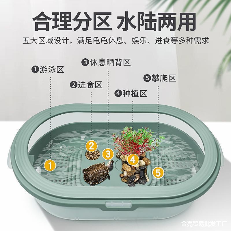 家庭用亀水槽、サンルーム付き飼育水槽、亀専用生態水槽、別荘亀水槽、プラスチック亀鉢、小型水槽|undefined