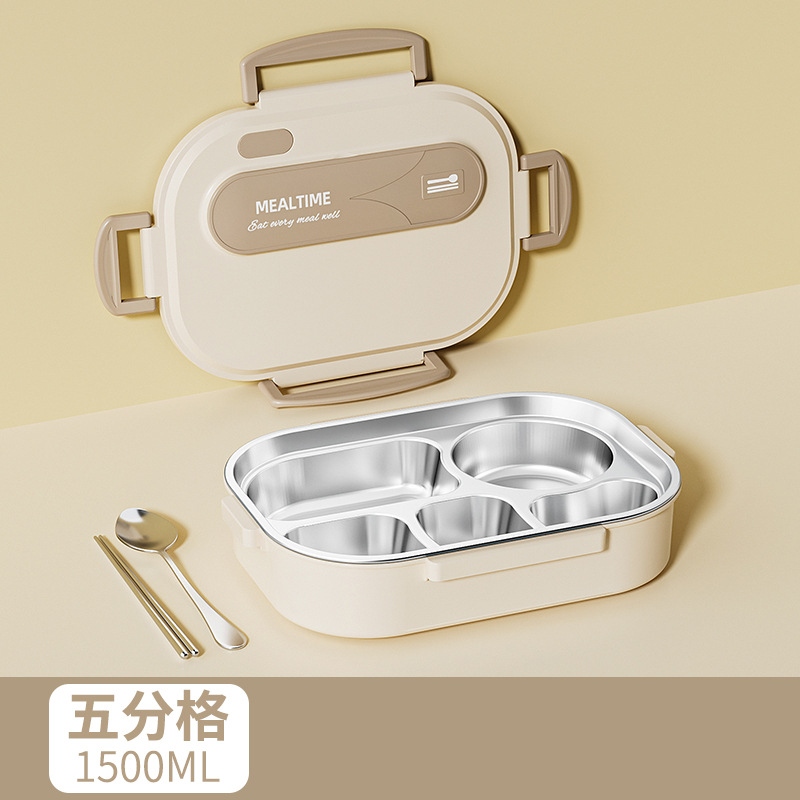 Caja de almuerzo de aislamiento térmico 316 de acero inoxidable para trabajadores de oficina estudiantes pueden cocinar platos de microondas para arroz divididos en cajas de almuerzo
