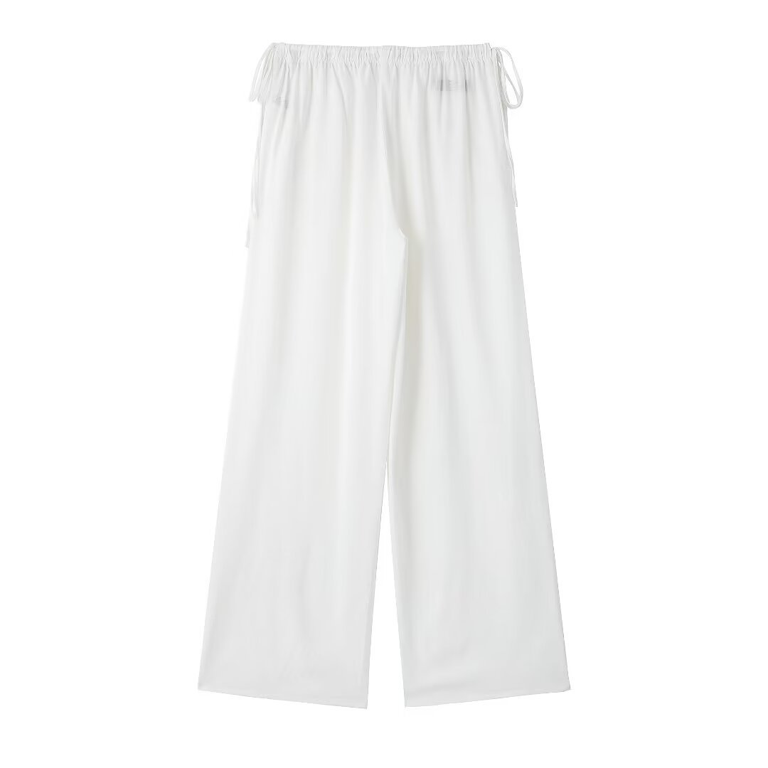 2024 Summer New Collection Women's Linen Blended Wide Leg Pants_voghion.com