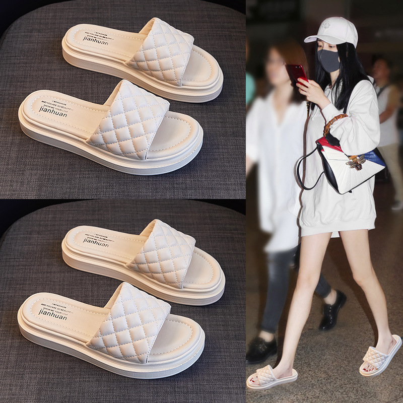 Flat slippers women's summer wear fashio...