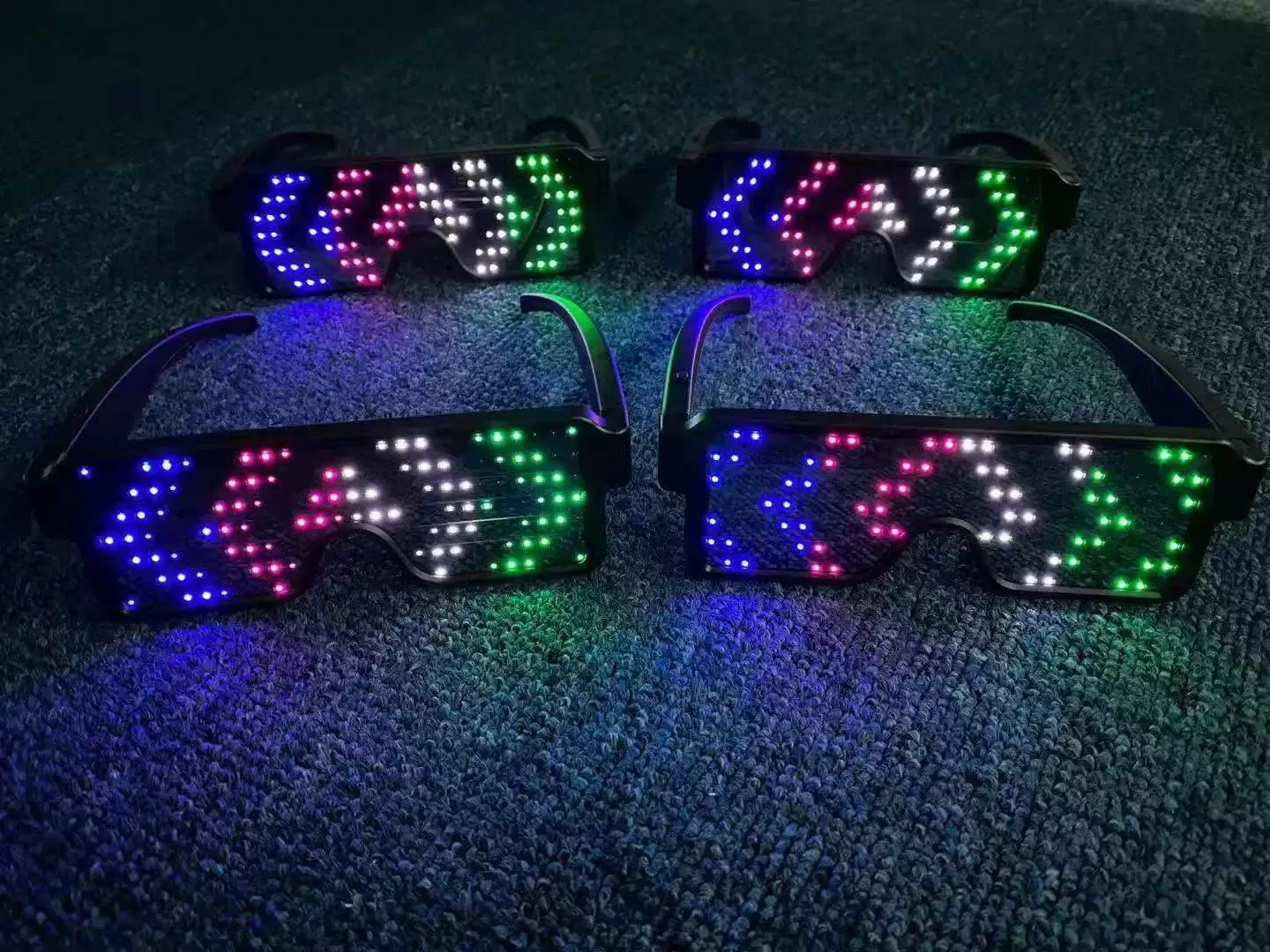 Source factory LED light glasses dynamic display glasses LED shutter glasses Halloween cheer props