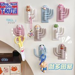 創意卡通三角掛鈎可愛學生宿舍免打孔無痕粘鈎門口鑰匙鈎子
