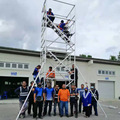 上海威速厂家快装式铝合金移动脚手架工地施工装修活动平台爬梯