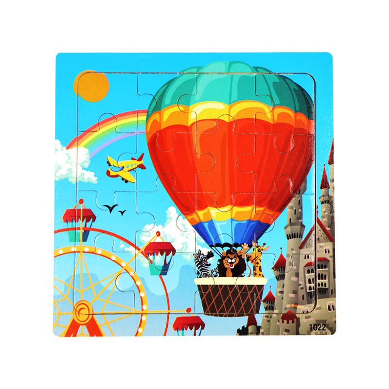 Puzzle plano de madera para niños pensamiento lógico juguetes de entrenamiento de mano movimiento fino