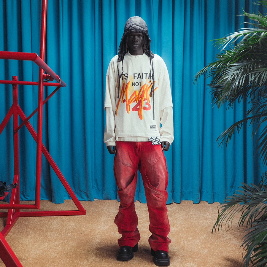 RRR 123 Su fe no es mágica Lavar con agua hacer vieja impresión gimnasio hombre camiseta de manga corta suelta