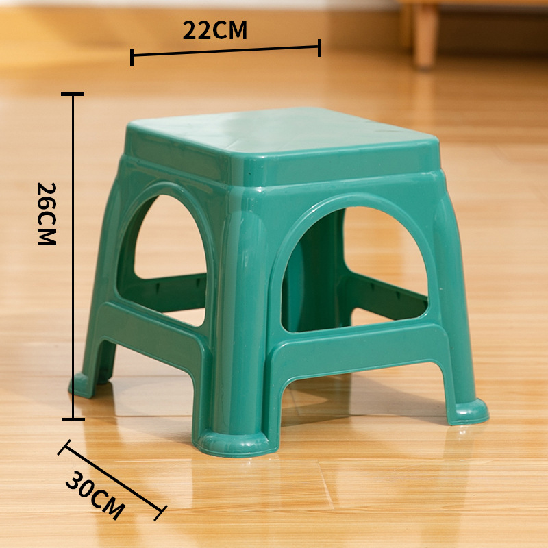 Taburete de plástico engrosado, sala de estar de moda para el hogar, taburete pequeño económico simple, antideslizante y duradero, mesa de comedor, taburete, restaurante de baño