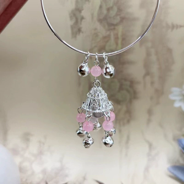 Pink bead hat