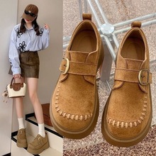 全包勃肯鞋女厚底2025年秋季新款增高乐福鞋一脚蹬懒人鞋博肯单鞋