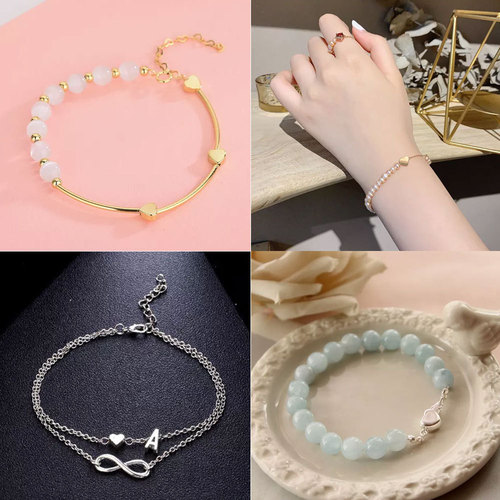 1 gold heart-shaped handmade DIY jewelry accessory, 8mm hole heart interval alloy oil drop flat beads