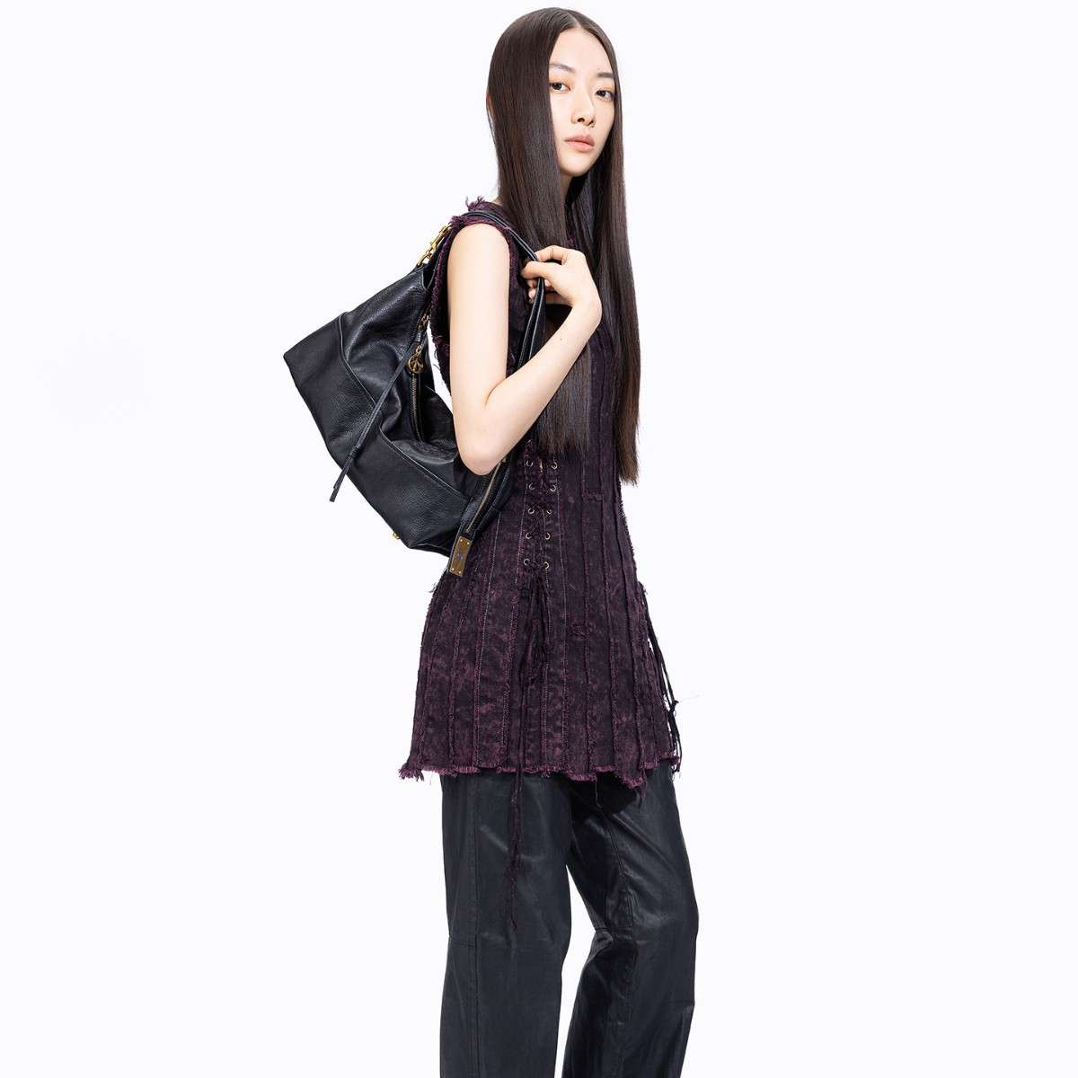 Gle 2025 New Ark Hobo Cowhide Shoulder Bag Large Capacity Commuter Travel Casual Handbag - Thumbnail 4