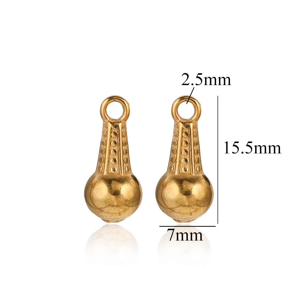 Colgante de acero inoxidable colgante de acero inoxidable colgante de acero de titanio 18K oro de color accesorios collar joyería DIY pequeño colgante al por mayor