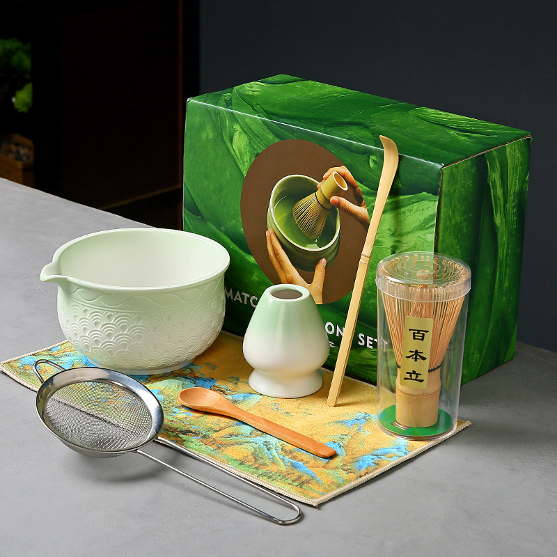 抹茶碗陶瓷日式打抹茶用套装茶筅竹子抹茶刷百本立宋代点茶道礼盒|undefined