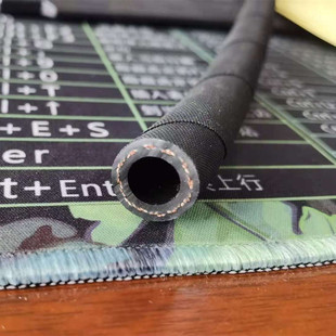 [Barcelona factory] export SAE 100R6 black cloth pattern/glossy oil-resistant rubber tube @ clamp line oil resistant tube