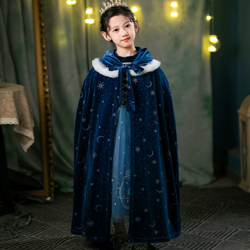 Плащ Frozen, новый теплый плащ, жилет для девочек Aisha, универсальный плащ для девочек на четыре сезона