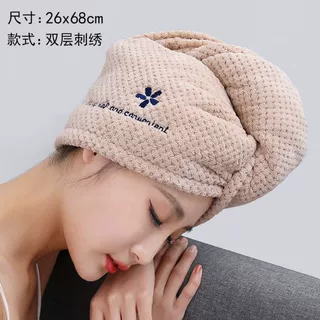 干发帽女吸水速干加厚双层浴帽洗头擦头发毛巾2023新款干发巾精选