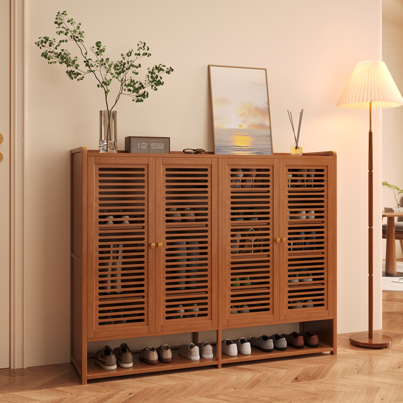 Mueble zapatero de entrada modelo 2026, estante integrado de gran capacidad para almacenamiento de zapatos en el exterior del hogar, para pasillo o fuera de la puerta.