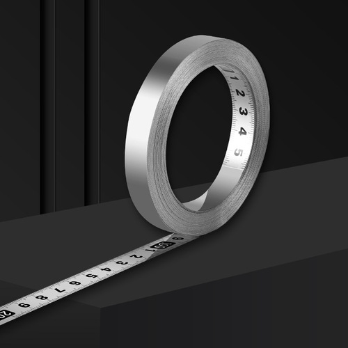 Stainless steel ruler with adhesive scale, self-adhesive tape measure—stick-on scale strips for machine table saws and rulers