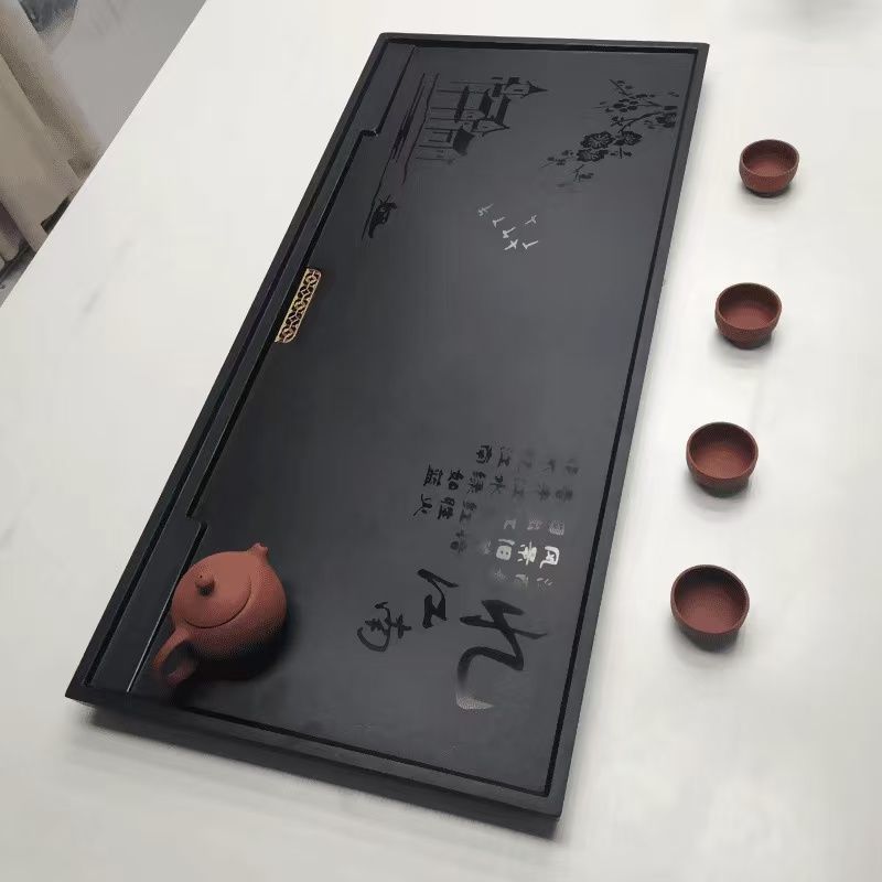 Nuevo tipo de mesa de té sintética de piedra de oro integral imitación de piedra doméstica oficina moderna simple drenaje directo