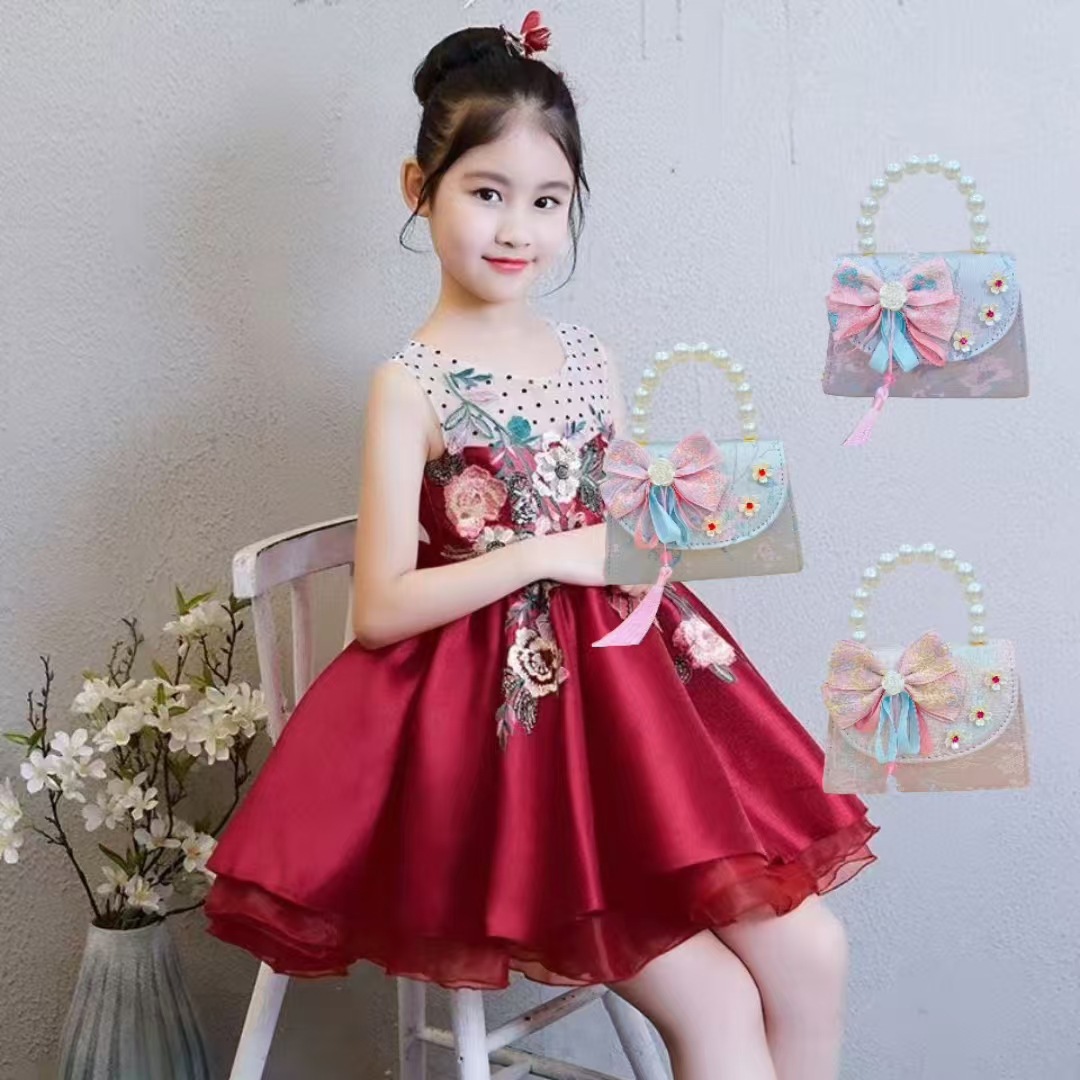 Bolso de princesa de estilo chino cadena antigua bolso de perla portátil para niñas bolso inclinado para niñas accesorios de ropa china bolso de cambio