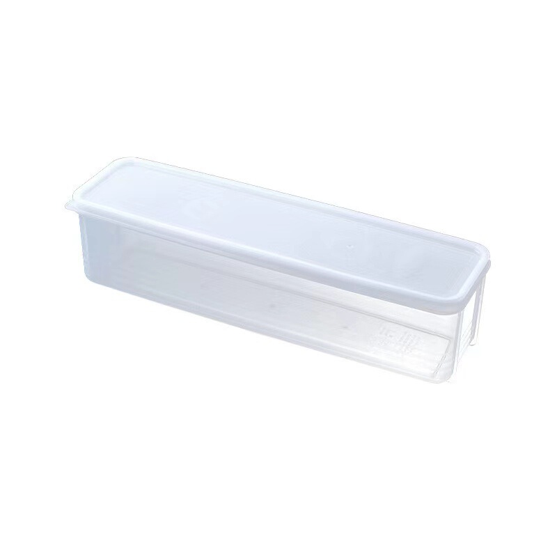 麺収納ケース長方形プラスチック冷蔵庫食品保存ケース蓋付きキッチン雑穀食品そうめん密封ケース|undefined