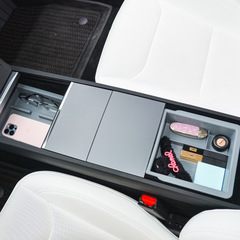 Applicable to Tesla Refresh Version Model 3/Y Center Console Storage Box TPE Double Layer Storage Organizer Accessory
