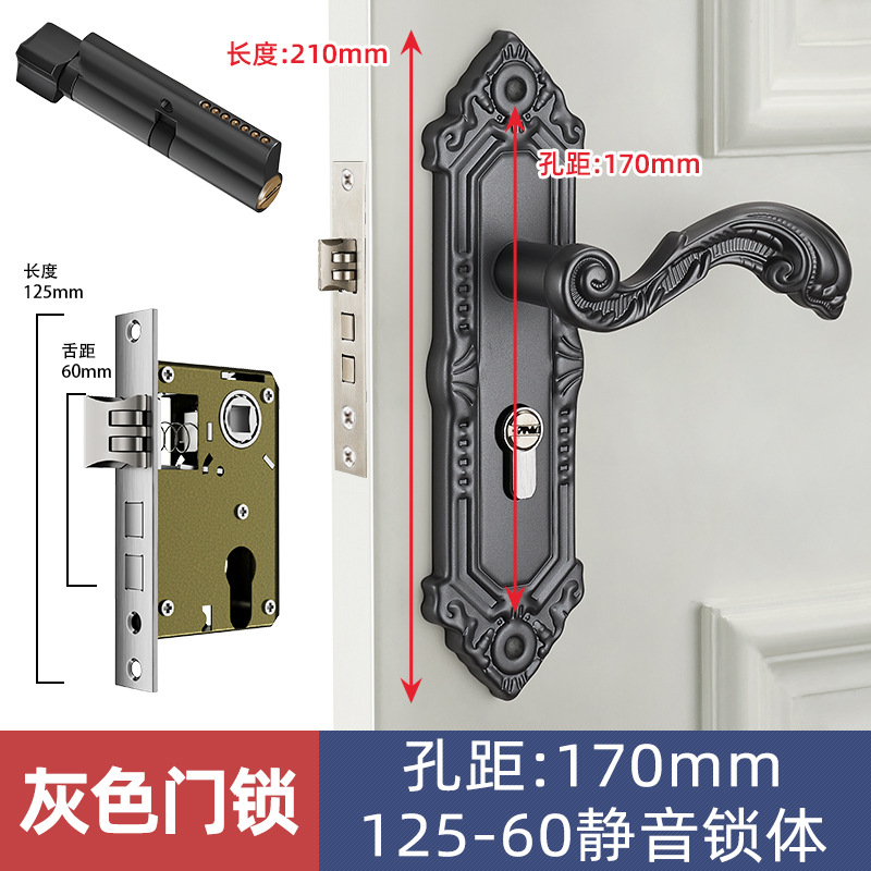 Estilo europeo Huanggu dormitorio teniendo cerradura manija interior cerradura de la puerta de madera manija mecánica cerradura de la puerta al por mayor cerradura de la puerta del hogar