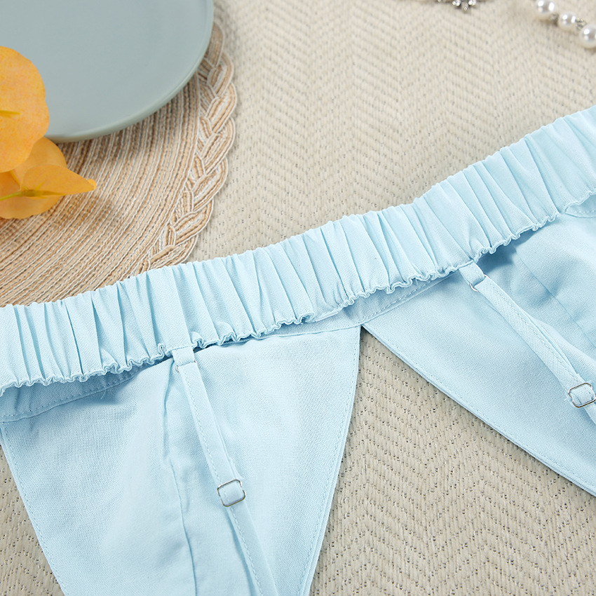 413g Weight Long Sleeve Sleeve Length Pajamas Lingerie Type Cotton Fabric Type Short Top Length Shorts Sets Sets Type 3 Pieces Set Quantity Home, Outdoor Occasion Halter Neck Neckline Breathable Function Regular Fit Fit Type Solid Color Pattern Summer, Spring Season Women's Gender Simple Style Style Home Outdoor Women's Simple Style Solid Color Cotton Shorts Sets Pajama Sets 16