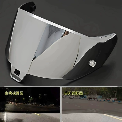 Dəbilqə (Kaska) aksesuarları Helmet Lenses, Anti-Uv, Anti-Fog - light-black-silver-plated