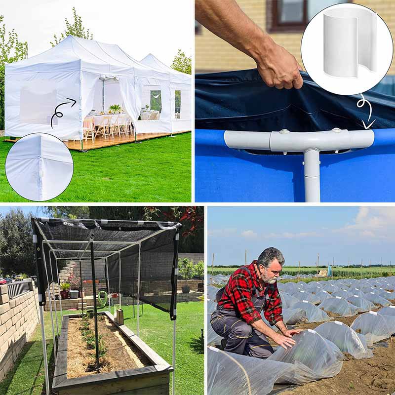 PVC-Rohre eignen sich für Abdeckpaneele, Unterstände, Vogelschutzrahmen, Gewächshausfolienklemmen und Poolklemmen._voghion.com
