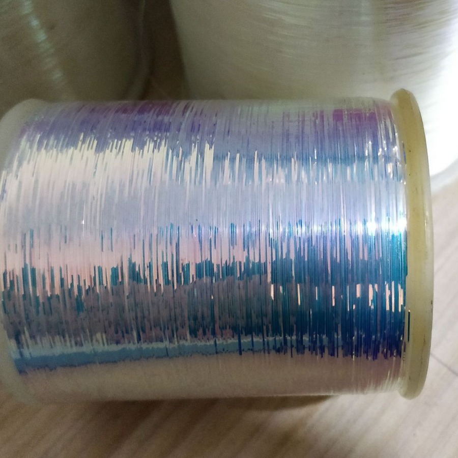 扁桃红金属亮丝0.05cm宽度深绿金属线透明彩亮丝圣诞礼品沙沙作响