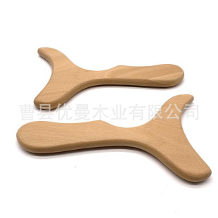 In stock factory full body universal fishtail scraping board Beech Lotus Wood whole body Meridian dredging massager