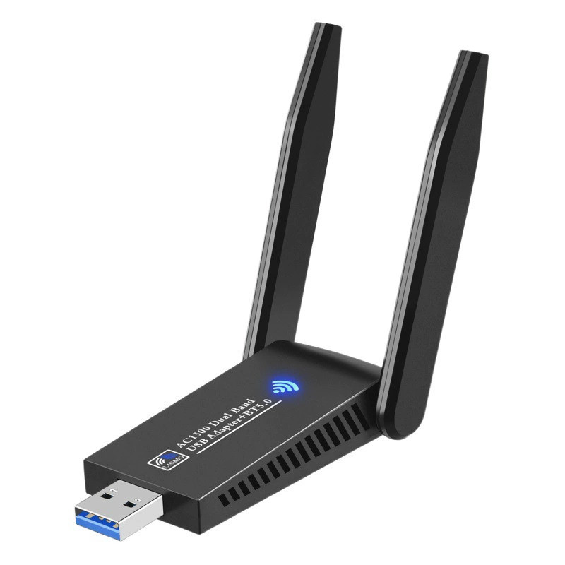 1300 м Двухдиапазонная беспроводная сетевая карта USB для настольного ноутбука WiFi Bluetooth беспроводная сетевая карта 2-в-1 без привода