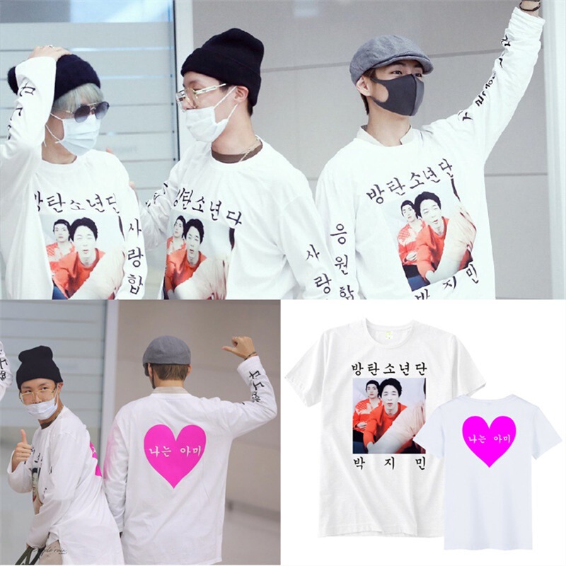 Bullet-proof Youth League Pu Zhizhi JIMIN chicken rice pattern printing support same men's and women's short-sleeved loose T-shirt Bullet-proof Youth League Pu Zhizhi JIMIN chicken rice pattern printing support same men's and women's short-sleeved loose T-shirt