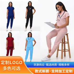 Cross-border Quick-drying Short-sleeved Hand-washing Clothing suit Pet Hospital Operating Room Medical Care Special Flexible Nurses