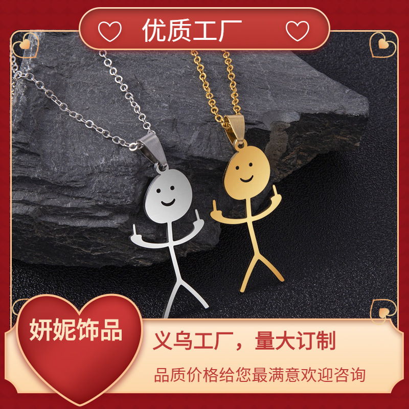 Amazon new product list Funny Doodle NCKLACE graffiti character fun…