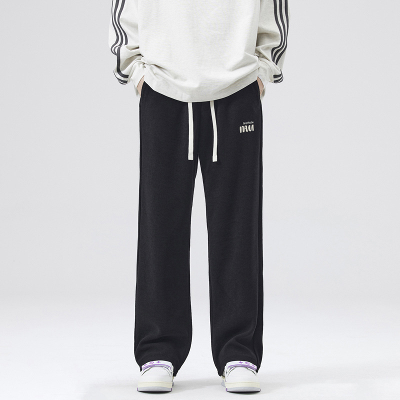 plus size Loose Straight Casual Pants Men's Autumn and Winter Trendy Brand Fashionable Sports Wide Leg Pants Drawstring Loose Waist Men's Wear plus size Loose Straight Casual Pants Men's Autumn and Winter Trendy Brand Fashionable Sports Wide Leg Pants Drawstring Loose Waist Men's Wear