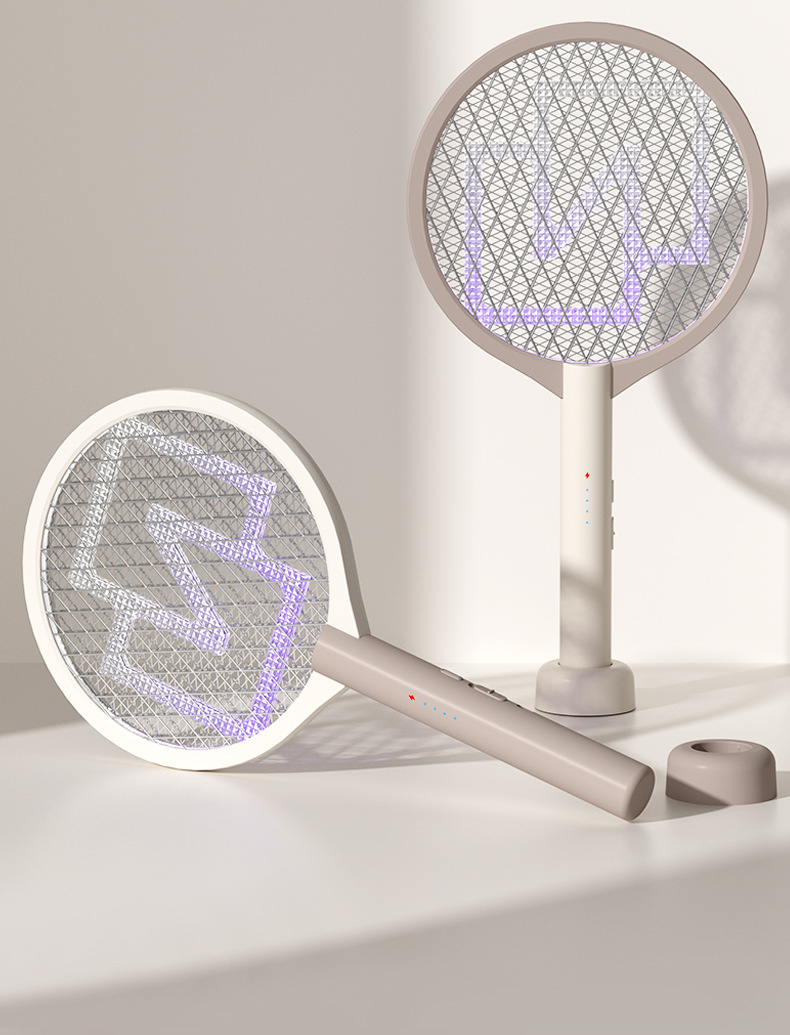 Cross-border new electric mosquito swatter rechargeable mosquito killer lamp household mosquito racket 2-in-1 automatic electric shock mosquito repellent wholesale