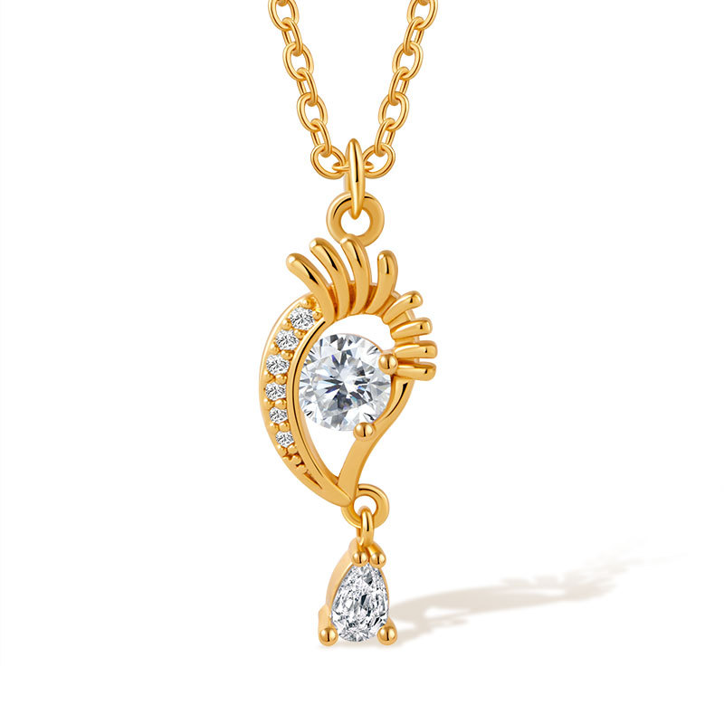 8g Weight 18K Gold Plated Plating Material Copper Pendant Material Zircon Inlay Material Pendant Necklace Classification Copper Chain Material cable chain Chain Type 1 Piece Quantity Daily Occasion Copper Material Heart Shape, Flower, Bow Knot Pattern Women's Gender Inlay Design Sweet Style Copper 18K Gold Plated Inlay Heart Shape Flower Bow Knot Zircon Pendant Necklace 8