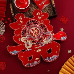 立体喜字結婚大彩金喜字貼りドア装飾ドアに結婚玄関寝室シールを飾る