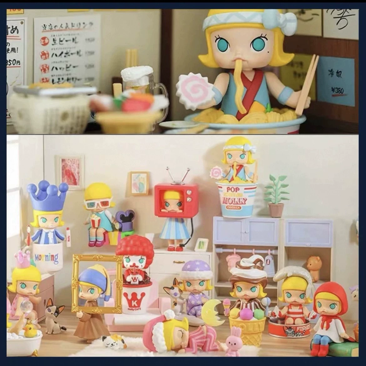 POPMART Bubble Mart Слепая коробка серия Molly's Day Лежеб Box Фигуры игрушки для стола машинные украшения