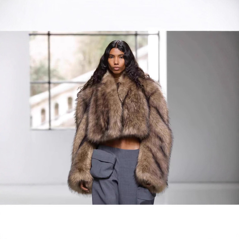 Cross-Border Export Imitation Mink Fur Short Outwear Women's Niche Autumn and Winter New Women's Jacket Fur Outwear Y0002 Cross-Border Export Imitation Mink Fur Short Outwear Women's Niche Autumn and Winter New Women's Jacket Fur Outwear Y0002