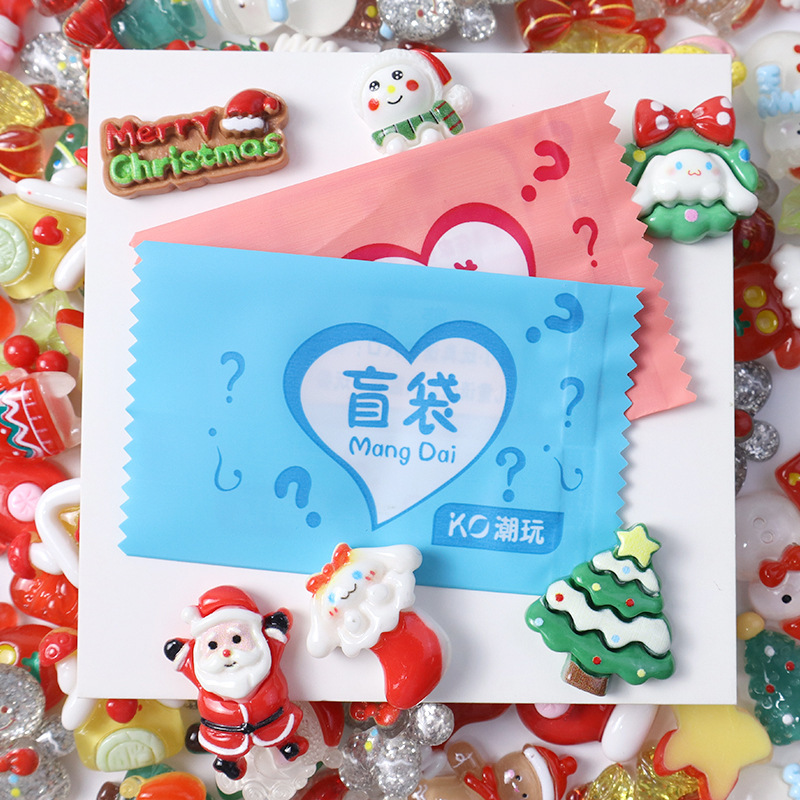 工厂直销跨境爆款圣诞节雪人圣诞树系列混款盲袋树脂配件批发装饰|undefined