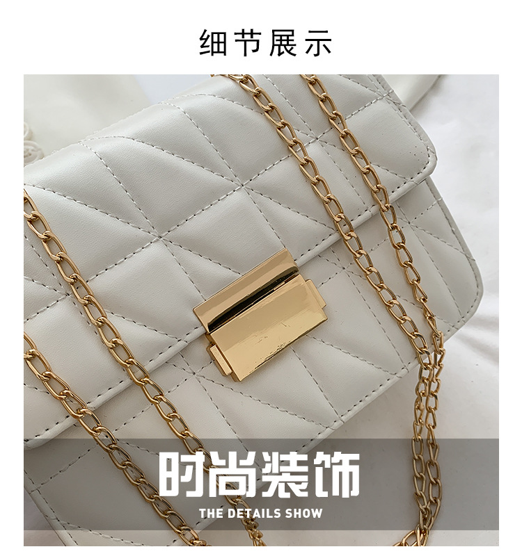 Korean Style Casual Lock Chain Messenger Small Square Bag display picture 25