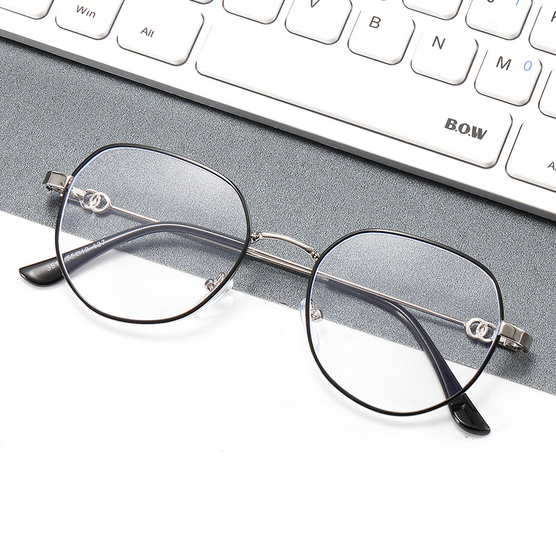 2021新款韩版防蓝光辐射平光镜网红复古素颜眼镜个性配近视眼镜架|ms